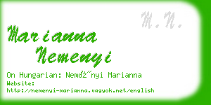 marianna nemenyi business card